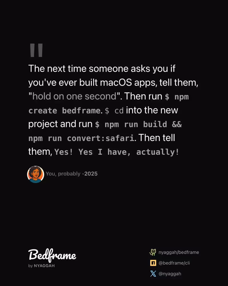 Hello fellow kids. I too have built macOS apps