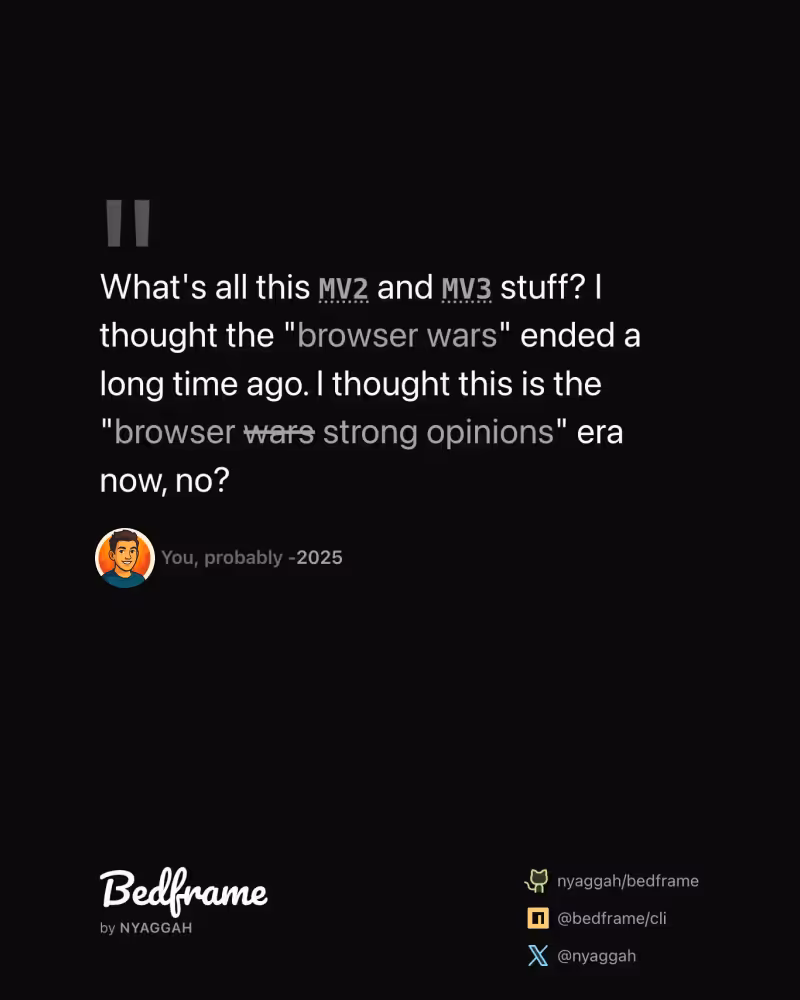 Isn't this the browser strong opinions era