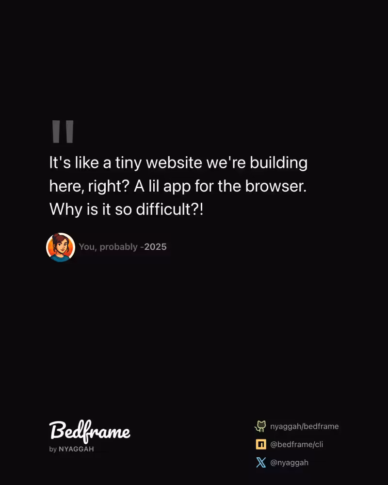 It's a tiny app for the browser