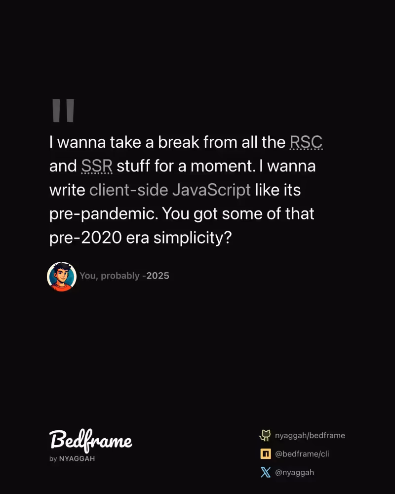 Pre-pandy simplicity