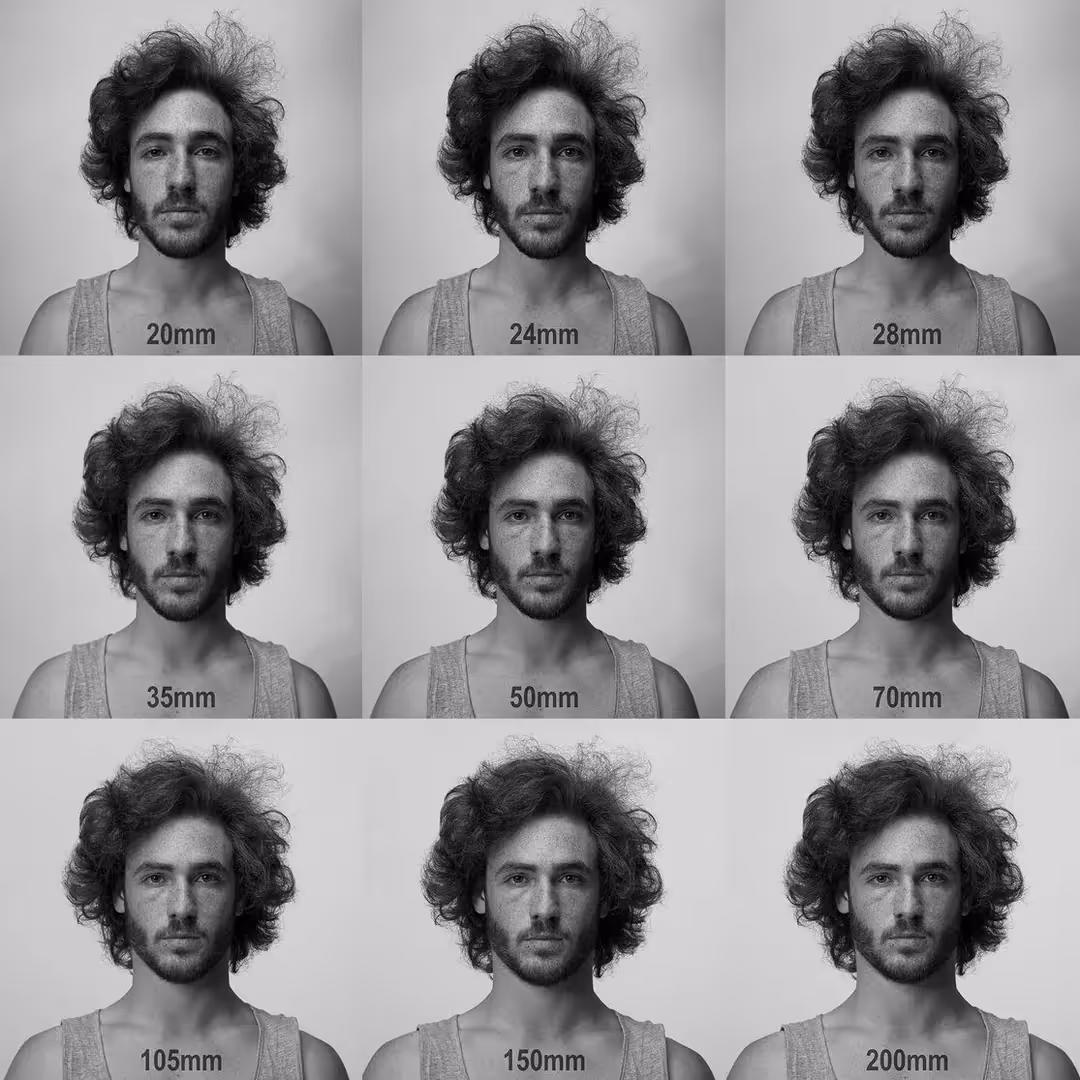 The way focal length of the lens affects the shape of your face in a portrait
